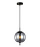 Pendant Light Round Smokey Black Glass 185mm E14 10W Pendant Light Round Smokey Black Glass 185mm E14 10W